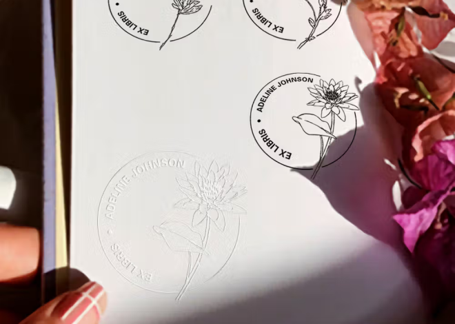 Sätt din unika prägel på hemmabiblioteket med en personlig exlibris födelseblomma bokpräglare med namn